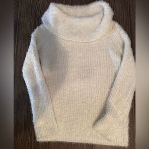 Elegant Cream Cowl Neck Sweater